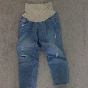 Light blue maternity jeans